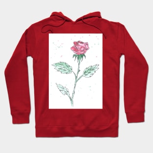 Flower rose. Summer. Holiday. Watercolor, art decoration, sketch. Illustration hand drawn modern Hoodie